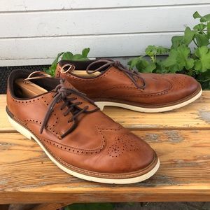 Cole Haan Mens Go To Wingtip Oxford Shoes size 13M C34120 Brown Leather Dress